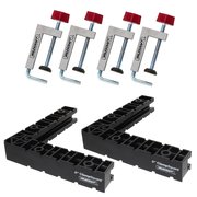 MILESCRAFT Fence Clamp Kit 100 Set - 90° Corner Clamp Assembly Squares and Fence Clamp Bundle, 6-Pieces 7350